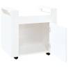 High Gloss White Desk Trolley - 60x45x60 cm | HipoMarket