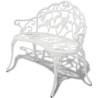 Garden Bench 100 cm Cast Aluminium White Colour white Quantity in Package 1 Number of 