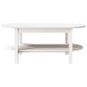 Elegant White Coffee Table - Solid Pine Wood 110x55 cm