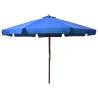 Outdoor Parasol with Wooden Pole 330 cm Azure Colour azure Quantity in Package 1 