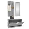 Stylish 3-in-1 Shoe Cabinet Set in Grey Sonoma - Hipomarket