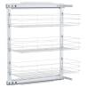 3-Tier Pull-out Kitchen Wire Basket - Silver 47x25x56 cm