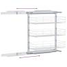 3-Tier Pull-out Kitchen Wire Basket - Silver 47x25x56 cm