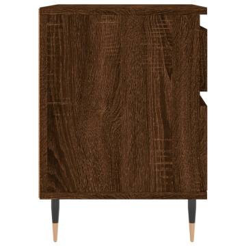 Stylish Brown Oak Bedside Cabinets - 2 pcs | Hipomarket UK