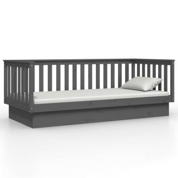 Day Bed Grey 100x200 cm Solid Wood Pine – Versatile & Sturdy