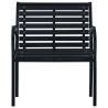 Stylish Black Steel & WPC Garden Chairs - 2 pcs Set