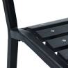 Stylish Black Steel & WPC Garden Chairs - 2 pcs Set