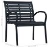 Stylish Black Steel & WPC Garden Chairs - 2 pcs Set