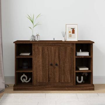 Brown Oak Sideboard - 100x35.5x60 cm Engineered Wood