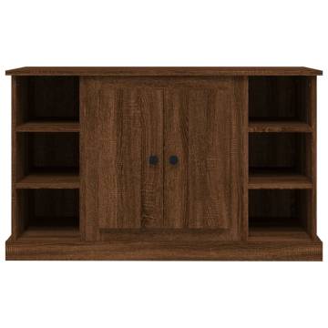 Brown Oak Sideboard - 100x35.5x60 cm Engineered Wood