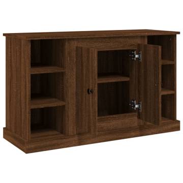 Brown Oak Sideboard - 100x35.5x60 cm Engineered Wood