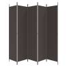 5-Panel Room Divider Brown - Stylish Privacy Screen | Hipomarket