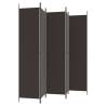 5-Panel Room Divider Brown - Stylish Privacy Screen | Hipomarket