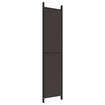 5-Panel Room Divider Brown - Stylish Privacy Screen | Hipomarket