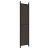 5-Panel Room Divider Brown - Stylish Privacy Screen | Hipomarket