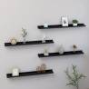 Wall Shelves 4 pcs Black 80x9x3 cm Colour black Size 80 x 9 x 3 cm Quantity in Package 4 Number of Pieces 1 