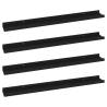 4 pcs Black Wall Shelves - Stylish Storage Solution | HipoMarket