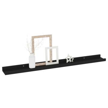 4 pcs Black Wall Shelves - Stylish Storage Solution | HipoMarket