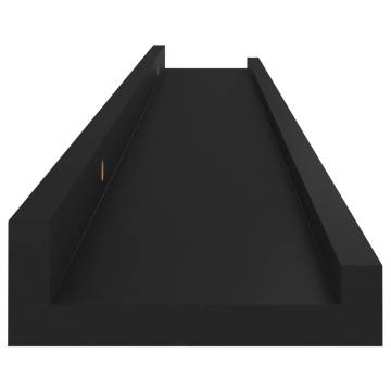 4 pcs Black Wall Shelves - Stylish Storage Solution | HipoMarket