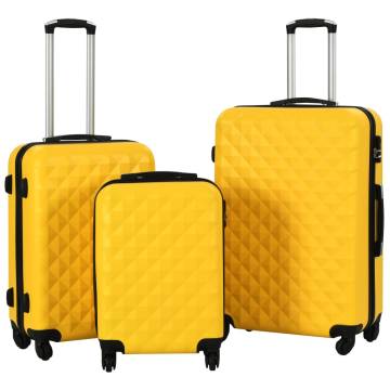 Stylish Yellow Hardcase Trolley Set - 3 Pcs | HipoMarket