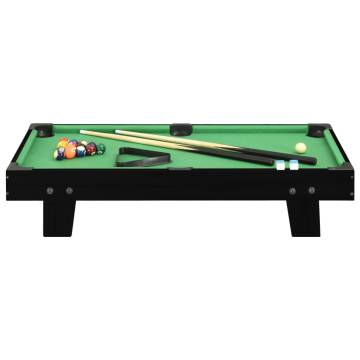 3 Feet Mini Pool Table - Compact Black and Green Billiards