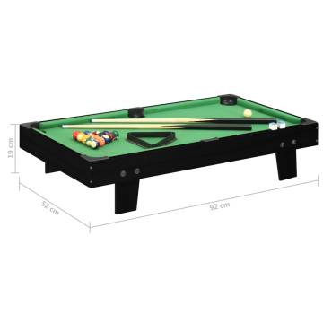 3 Feet Mini Pool Table - Compact Black and Green Billiards