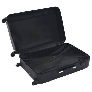 Hardcase Trolley Set 3 pcs Black ABS | Durable & Lightweight