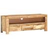 Stylish TV Cabinet in Rough Mango Wood - 110x30x40 cm