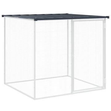 Chicken Cage with Roof Anthracite - Galvanised Steel 1003x98x90 cm