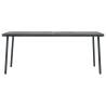 Garden Table Dark Grey - 180x83 cm Steel | Hipomarket UK