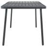 Garden Table Dark Grey - 180x83 cm Steel | Hipomarket UK