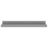 Grey Wall Shelves Set of 4 - 40x9x3 cm | HipoMarket