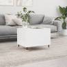 Elegant High Gloss White Coffee Table - 60x44.5x45 cm