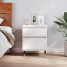 Bedside Cabinet White 40x35x50 cm Engineered Wood Colour white Quantity in Package 1 