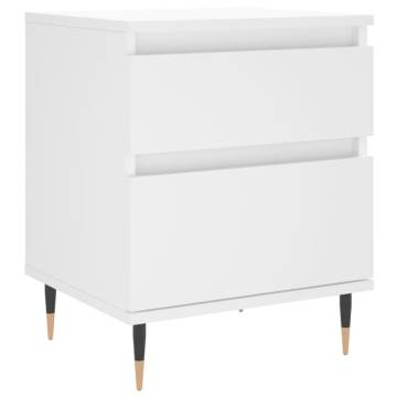 Stylish White Bedside Cabinet - 40x35x50 cm | Hipomarket