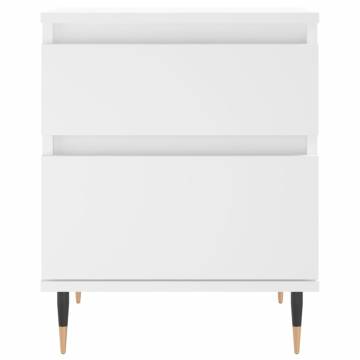 Stylish White Bedside Cabinet - 40x35x50 cm | Hipomarket