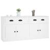 Classic White Engineered Wood Sideboards - 2 Pcs Set