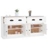 Classic White Engineered Wood Sideboards - 2 Pcs Set