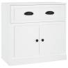 Classic White Engineered Wood Sideboards - 2 Pcs Set