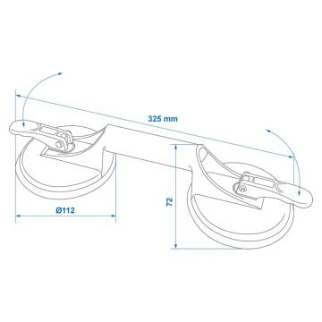 ProPlus Vacuum Lifter Aluminium - Dual Suction Cups | HiPoMarket