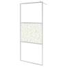 Stylish Walk-in Shower Wall ESG Glass with Stone Design 80x195 cm