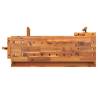 Solid Wood Acacia Workbench with Drawer & Vices - 124x52 cm