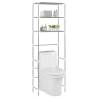 3-Tier Storage Rack over Toilet Silver 53x28x169 cm Colour silver Size 53 x 28 x 169 cm 