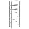 3-Tier Storage Rack Over Toilet - Durable Silver Organizer