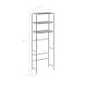 3-Tier Storage Rack Over Toilet - Durable Silver Organizer