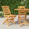 Folding Garden Chairs 2 pcs 47x63x90 cm Solid Wood Teak Quantity in Package 2 Model without armrest 