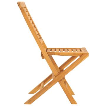 Folding Garden Chairs - 2 Pcs Solid Teak Wood | HipoMarket