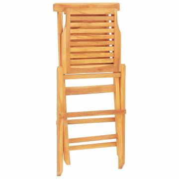 Folding Garden Chairs - 2 Pcs Solid Teak Wood | HipoMarket