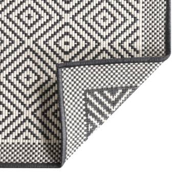 Reversible Outdoor Rug Grey & White 100x200 cm | HipoMarket