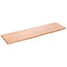 Light Brown Wall Shelf - 100x30 cm Solid Oak Wood Storage